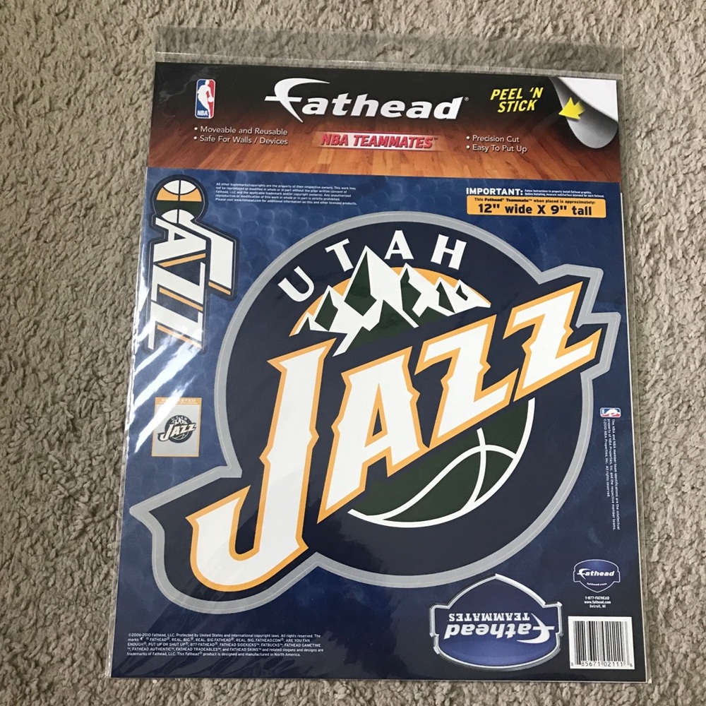 Fathead NBA Reusable Stickers - Utah Jazz